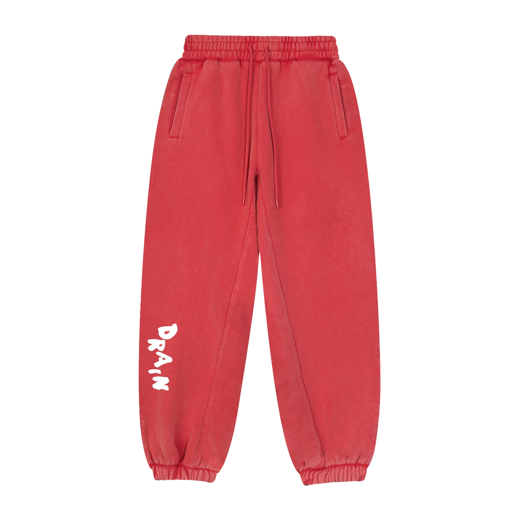 SNOW WASH SWEATPANTS CHERRY