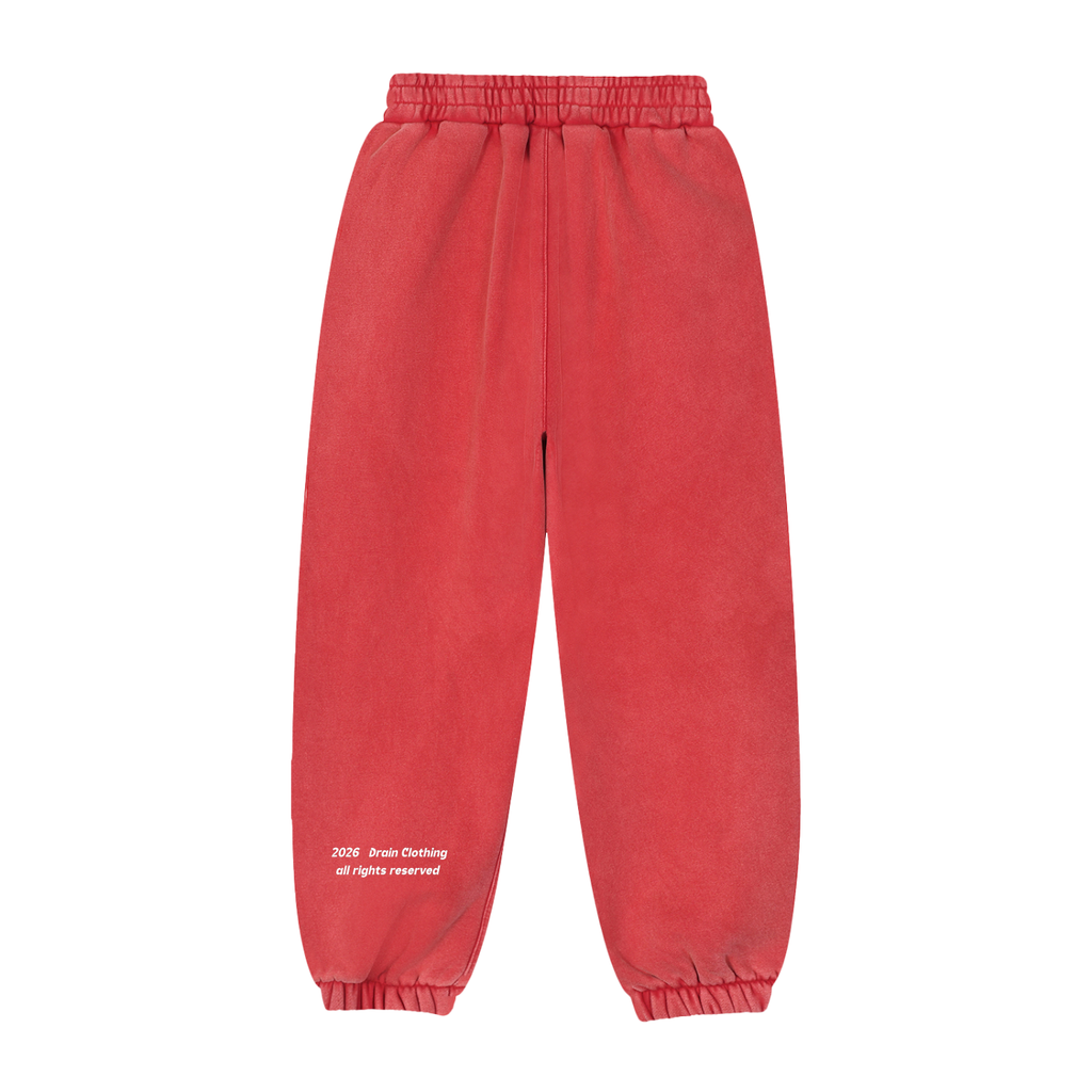 SNOW WASH SWEATPANTS CHERRY